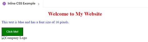Image result for HTML Website Code with Inline CSS