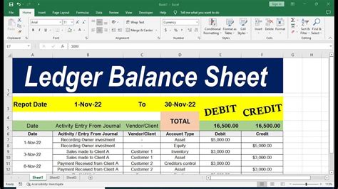 Excel Ledger Template With Debits And Credits