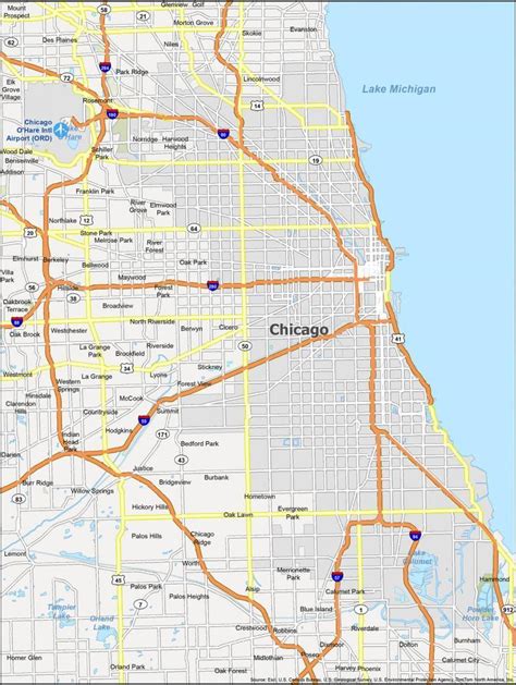 Chicago Geography Map に対する画像結果