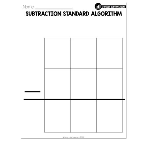 Image result for How to Do Standard Algorithm Subtraction