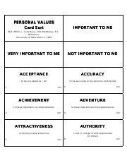 Image result for Personal Values Card Sort Chart