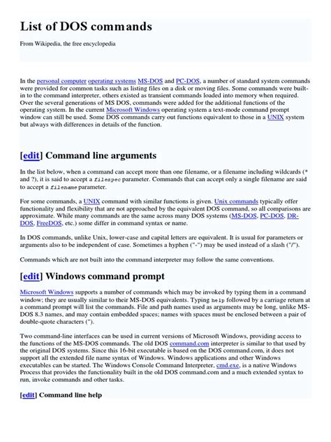 Image result for Helpful DOS Commands