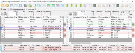 Toradh íomhá ar Compare SQLite Databases