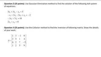 Image result for +Gaussian Elimination Method Steps 4x4 Matrixe