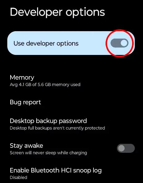 Turn Off Developer Option に対する画像結果