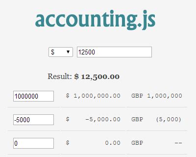 Toradh íomhá ar JavaScript Format Number as Currency