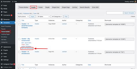Image result for Elementor How to Edit Header