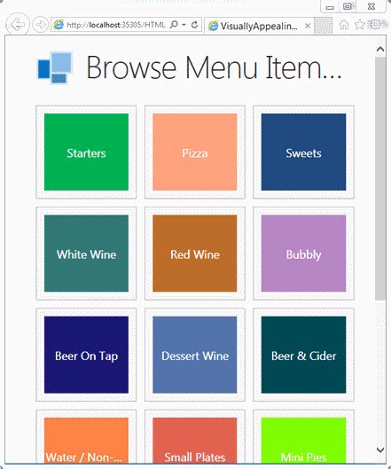 Bootstrap Tile Layout に対する画像結果