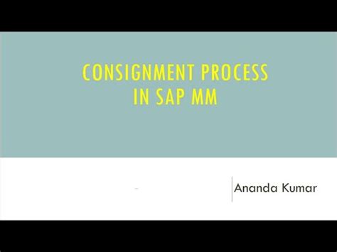 Image result for SAP Consignment Process with MRP in mm