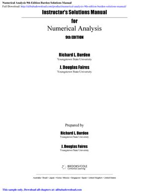 Image result for Numerical Analysis Course Description
