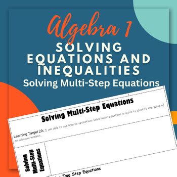 Image result for Solving Multi-Step Equations Paper