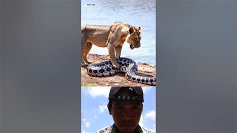 Image result for Python versus Lion
