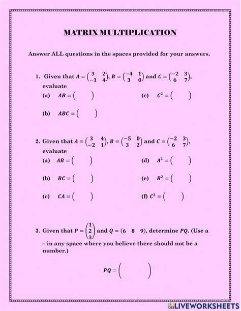 Image result for Matrix Multiplication Properties