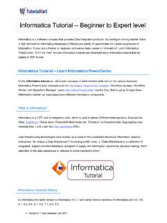 Image result for Informatica Basics Tutorials