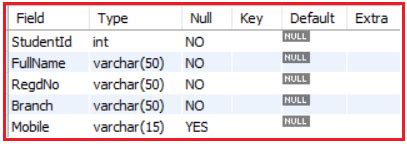 MySQL Not-Null Buton માટે ઇમેજ પરિણામ