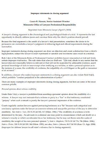 Closing Statement Debate Example に対する画像結果