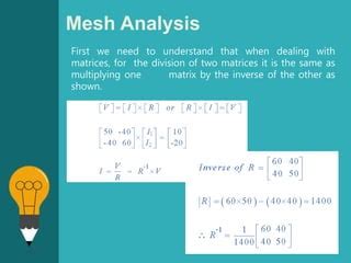 Image result for How to Find Mesh Analysis