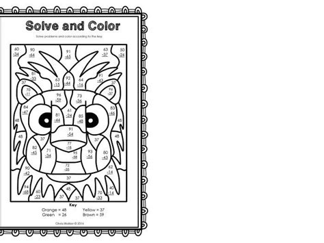 Image result for Two-Digit Subtraction Color by Number