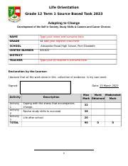 Image result for Lo Task Grade 12 Front Picture