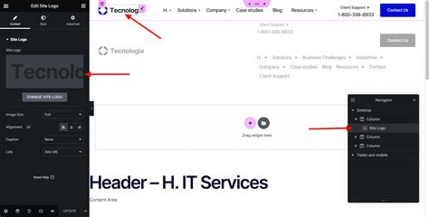 Image result for Elementor How to Edit Header
