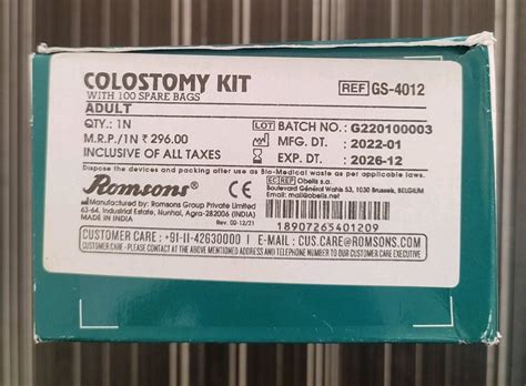 Toradh íomhá ar Colostomy Kit