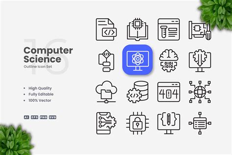 Toradh íomhá ar Computer Science Icon Square