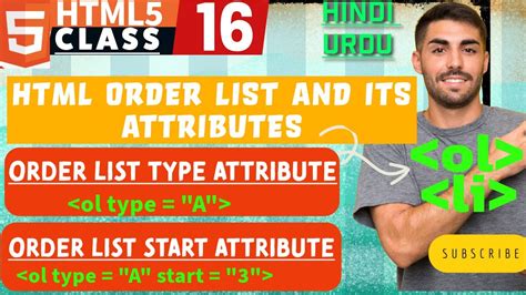 Image result for Simple Order List HTML5 Class 7