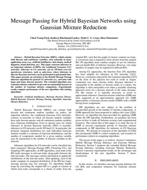 Toradh íomhá ar Message Passing Algorithm Bayesian Network
