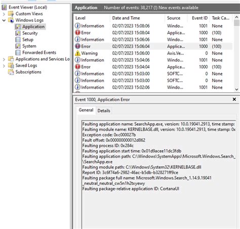 Toradh íomhá ar Troubleshooting Event Pattern System