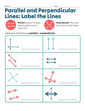 Afbeeldingsresultaten voor Parallel and Perpendicular Lines Worksheet Design Streets