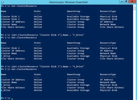 Windows Cluster Commands に対する画像結果
