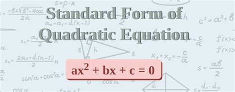 Image result for Quadratic Function Standard Form