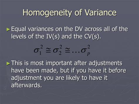 Image result for Homogeneity of Variance Example