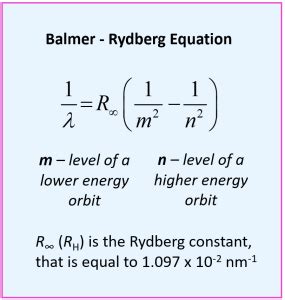 Toradh íomhá ar Rydberg Equation Formula