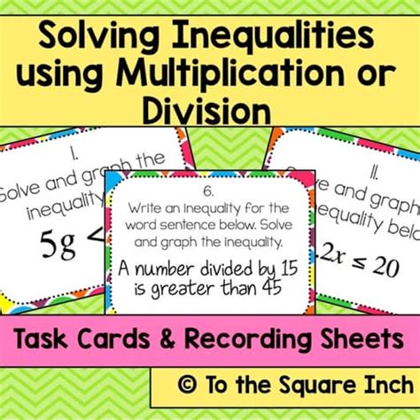 Toradh íomhá ar Solving Inequalities Multiplication Division Worksheet