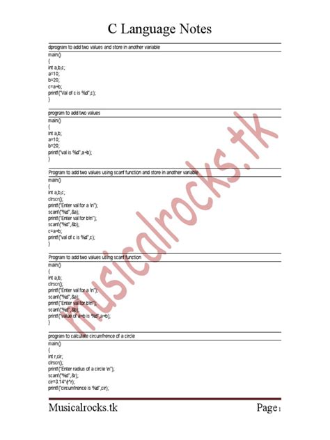 C Programming Language PDF Notes ପାଇଁ ପ୍ରତିଛବି ଫଳାଫଳ