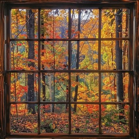 Toradh íomhá ar Autumn Window View Widescreen