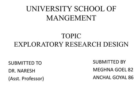 Image result for Components of Exploratory Design