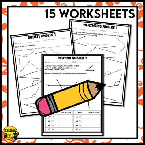 Image result for Different Types of Angles Worksheet