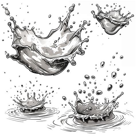 Image result for Water Splashing Drawing