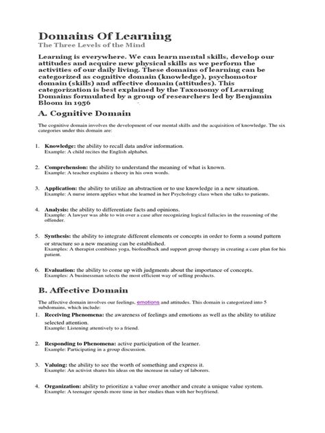 Define Learning Domains に対する画像結果