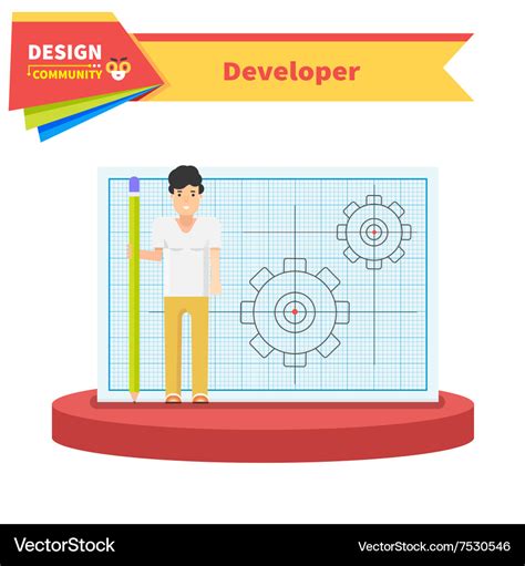 Image result for Flat Design Developer Profile