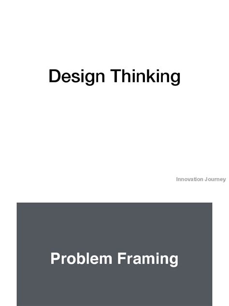 Image result for Problem Framing InDesign Thinking