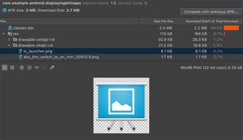 Android SDK Apk に対する画像結果