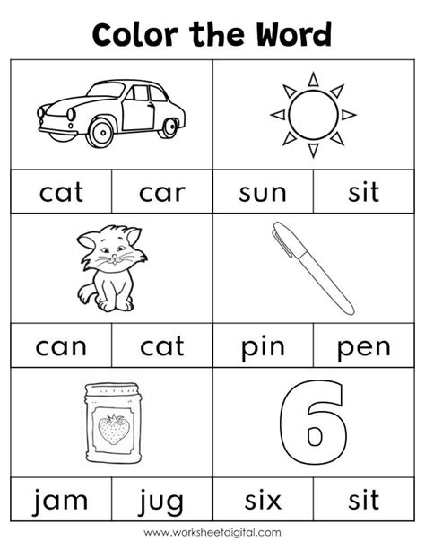 Image result for CVC Words Worksheet