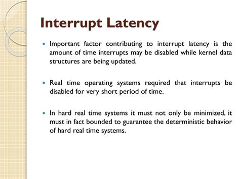 Interrupt Latency に対する画像結果