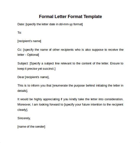 Toradh íomhá ar Formal Letter Example PDF