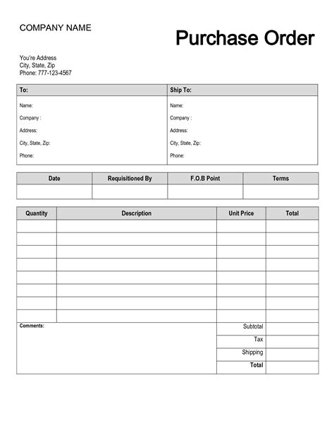 Image result for Purchase Form