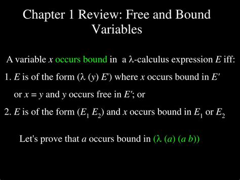 Afbeeldingsresultaten voor Free Variables and Bound Variables
