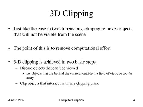 Image result for 3D Clipping in Computer Graphics Sundeep